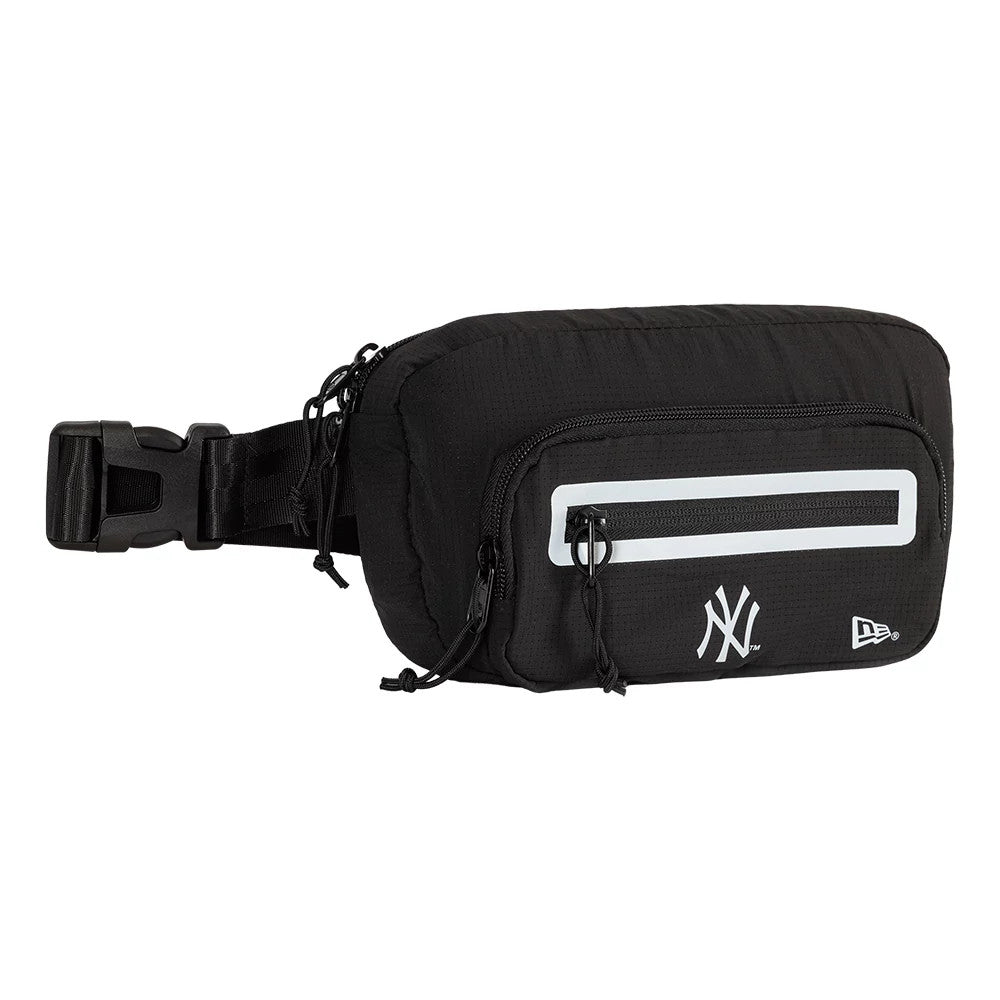 Pictured is this New York Yankees Active Mesh Waist Bag in black. 3