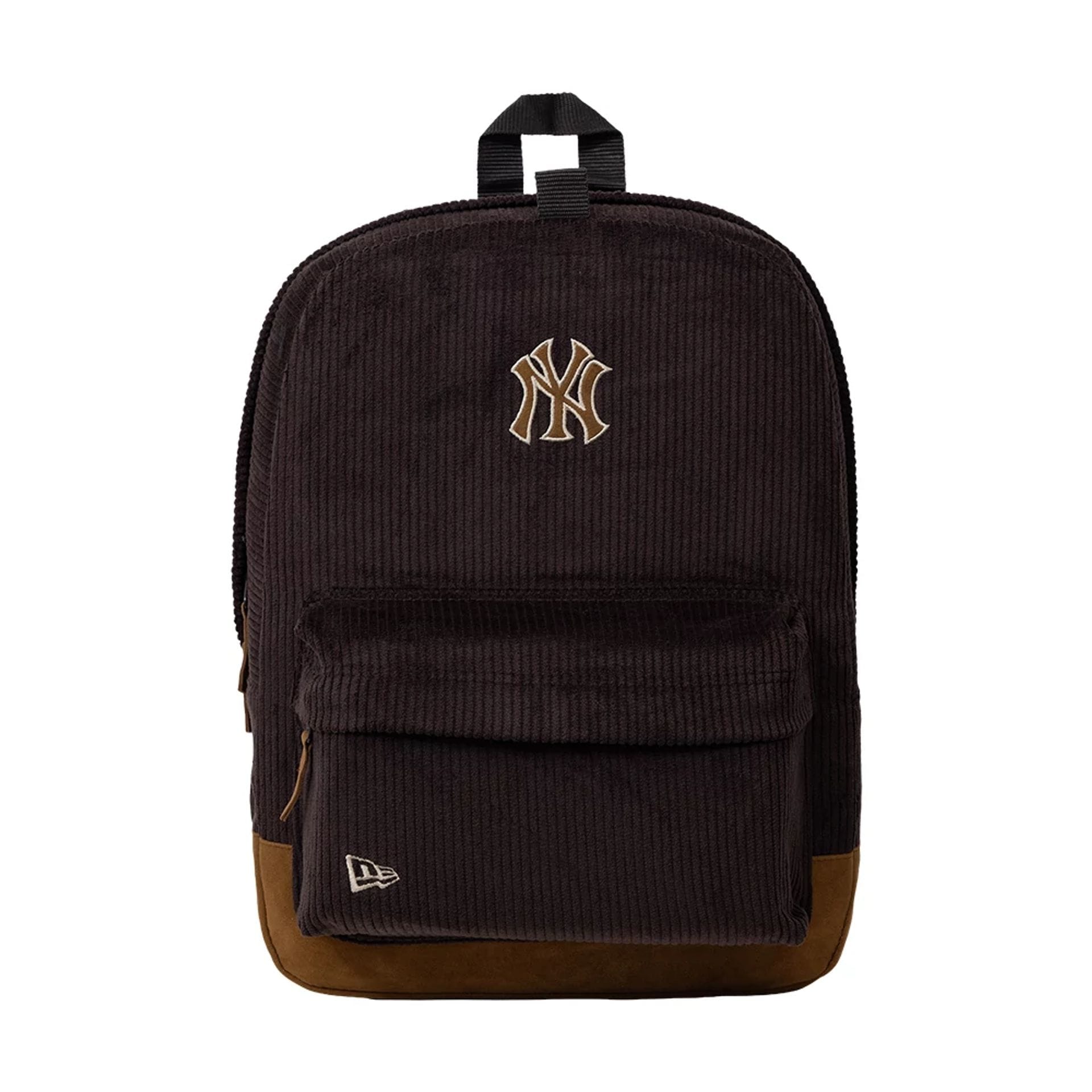 Pictured is this MLB Cord New York Yankees Stadium Backpack in dark brown. 1