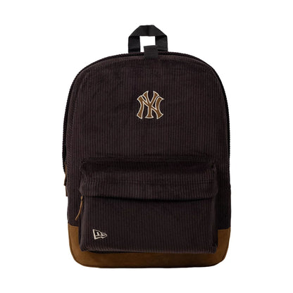 Pictured is this MLB Cord New York Yankees Stadium Backpack in dark brown. 1