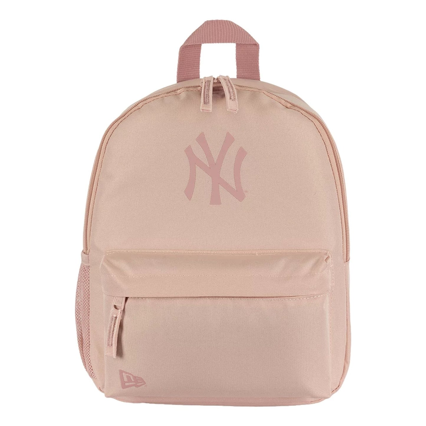 Pictured is this MLB Mini Backpack New York Yankees Stadium Backpack in pastel pink. 2