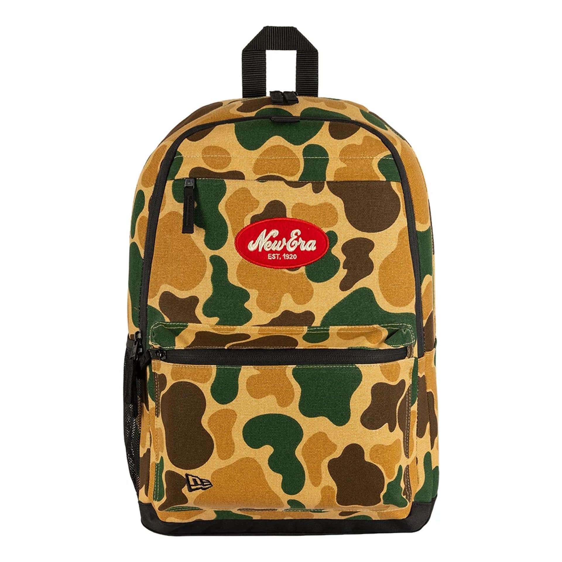 Pictured is this New Era Camo Delaware Backpack in light beige. 2