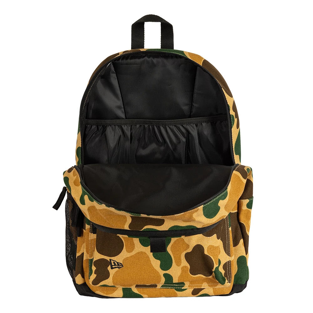 Pictured is this New Era Camo Delaware Backpack in light beige. 4