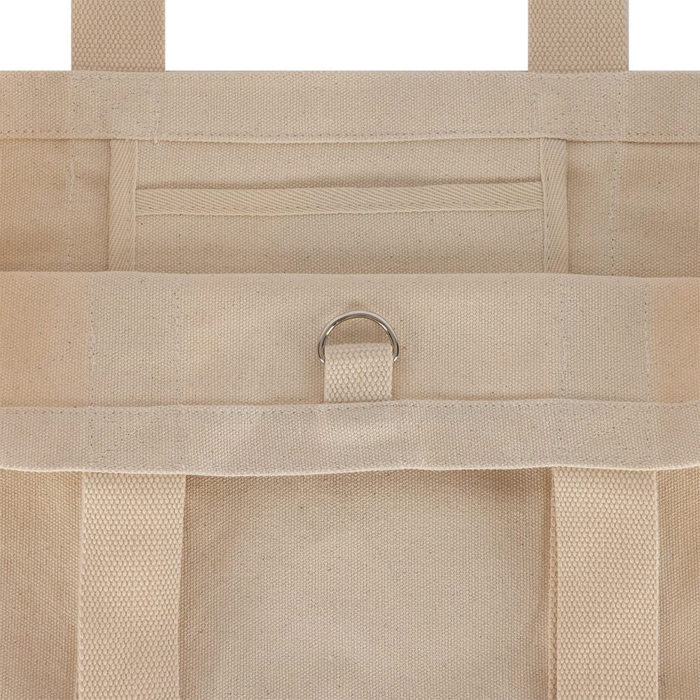 Pictured is this MLB New York Yankees Script Tote Bag in light beige. 4