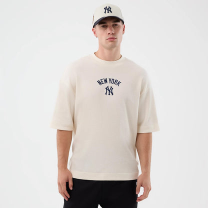 The model is wearing this MLB Waffle New York Yankees T-Shirt in open white. 3