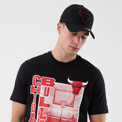 The model is wearing this NBA Graphic Chicago Bulls T-Shirt in black. 5