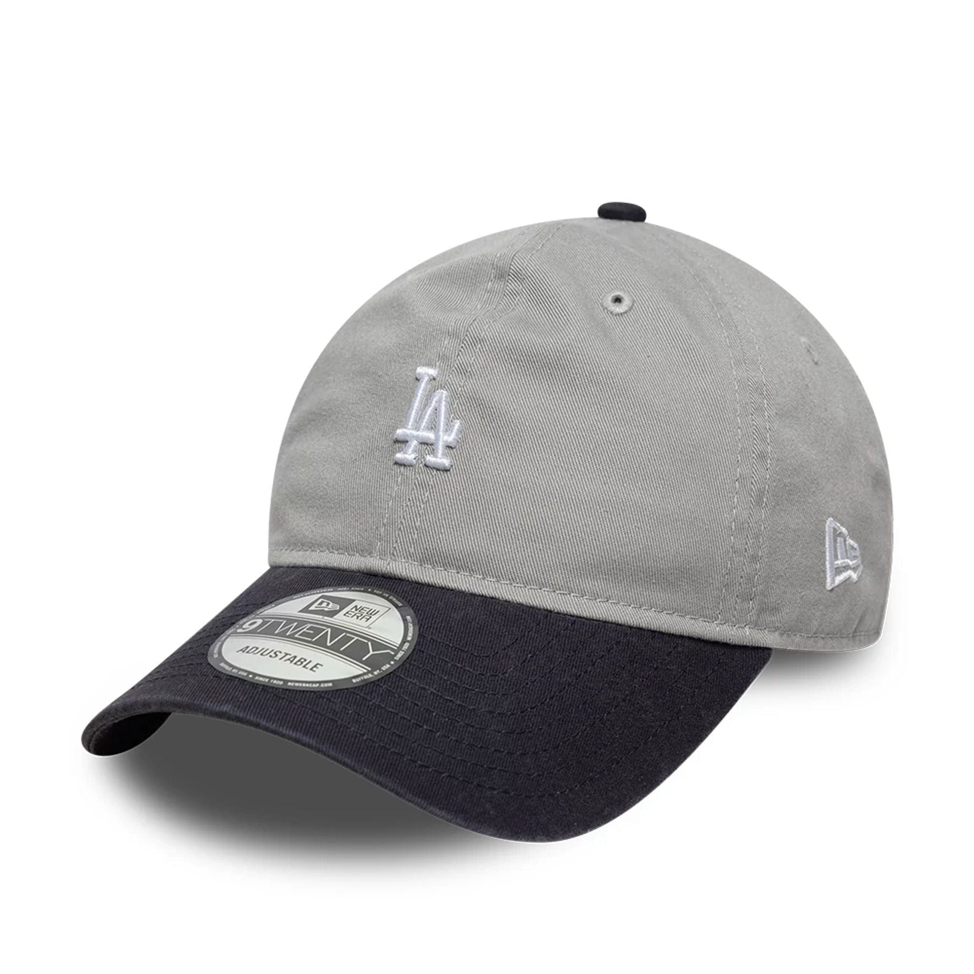 Pictured is this MLB Washed Contrast LA Dodgers 9TWENTY cap in grey. 1