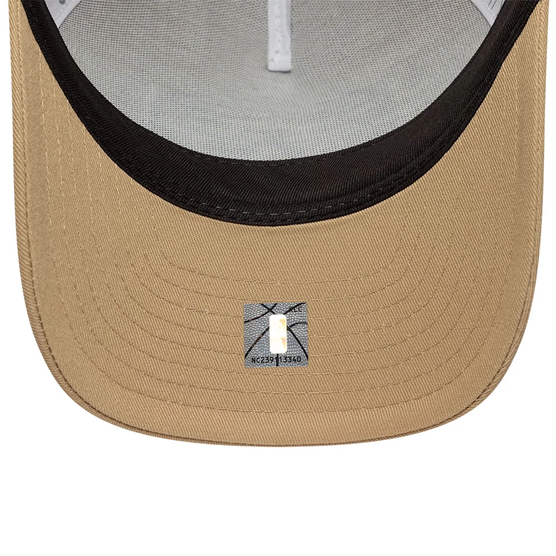 Pictured is this NBA LA Lakers 9FORTY M-Crown A-Frame Trucker cap in Beige. 5