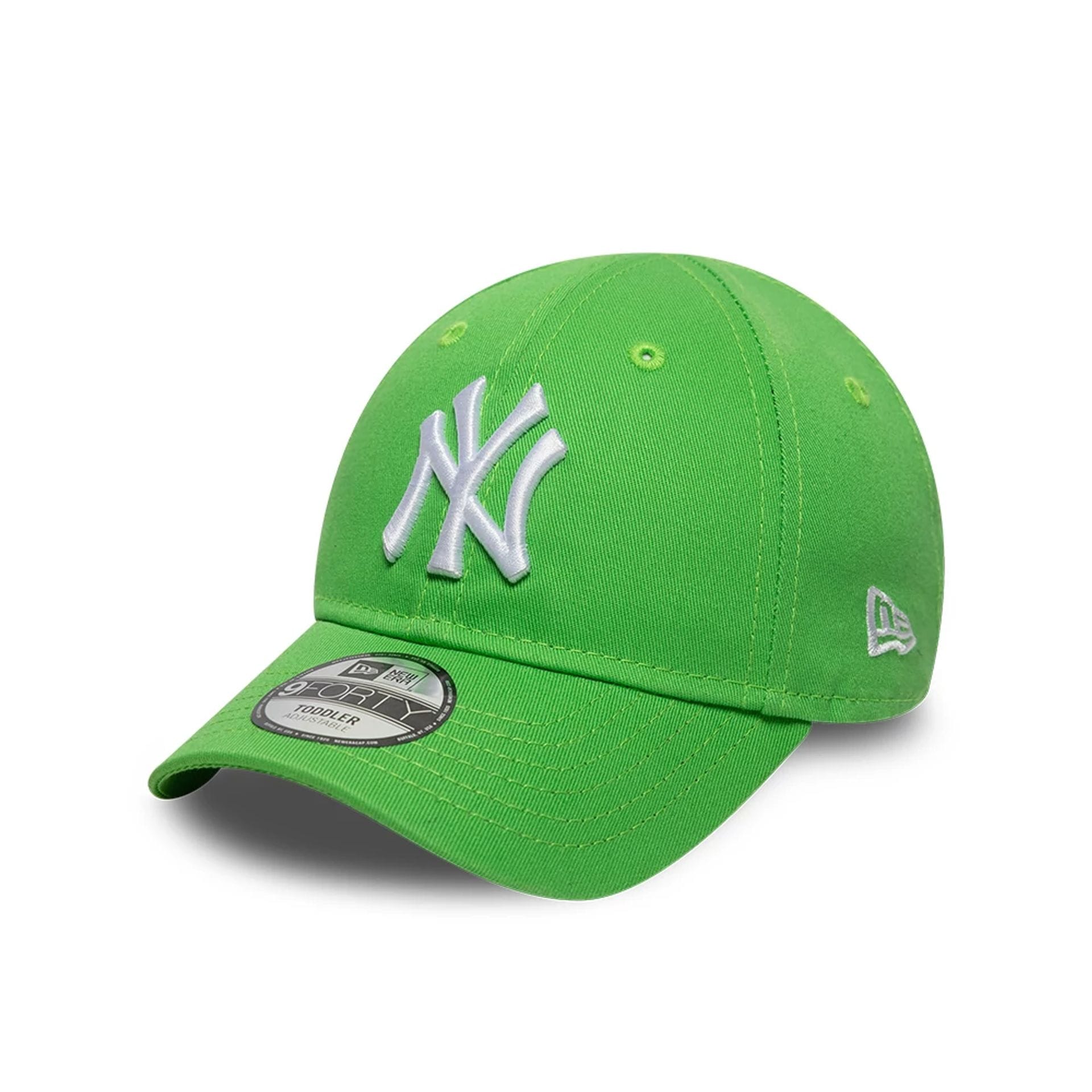 Pictured is this Toddler MLB League Essential New York Yankees 9FORTY cap in open green. 1