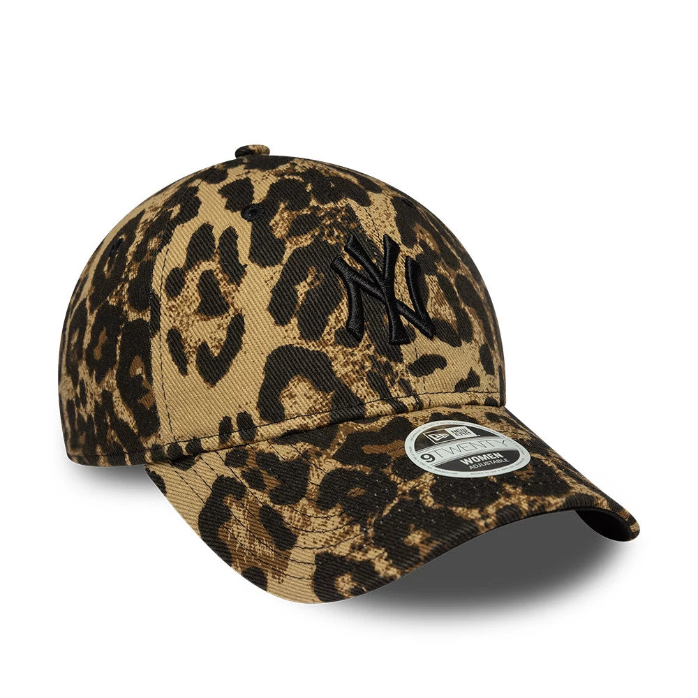 Pictured is this Womens MLB Leopard New York Yankees 9TWENTY cap in dark brown. 3