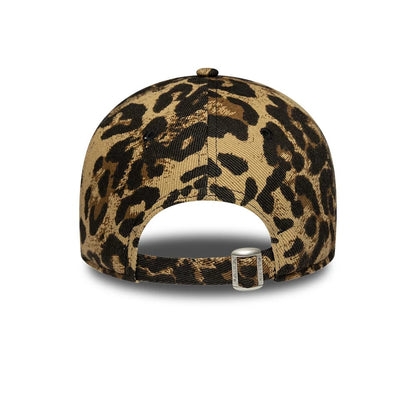 Pictured is this Womens MLB Leopard New York Yankees 9TWENTY cap in dark brown. 4