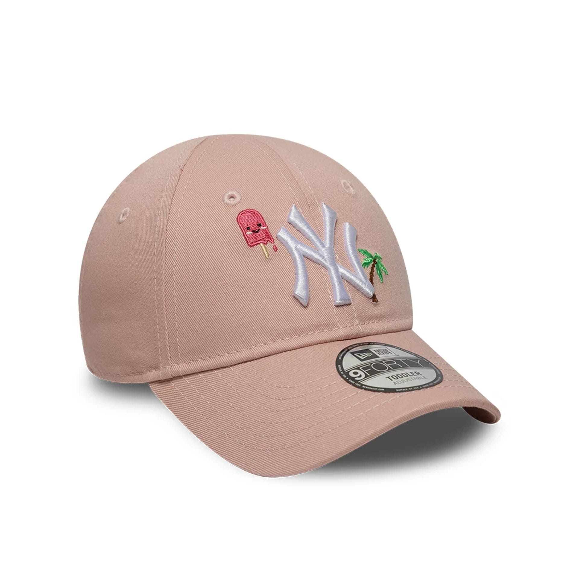 Pictured is this Toddler MLB Summer Icon New York Yankees 9FORTY cap in pastel pink. 3