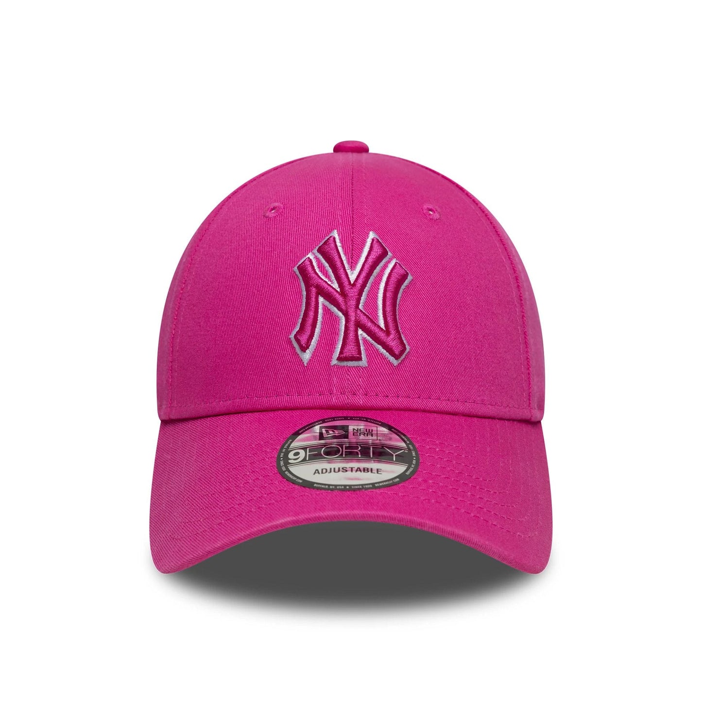 Pictured is this MLB Team Outline New York Yankees 9FORTY cap in bright pink. 2