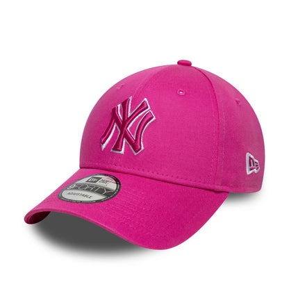 Pictured is this MLB Team Outline New York Yankees 9FORTY cap in bright pink. 1