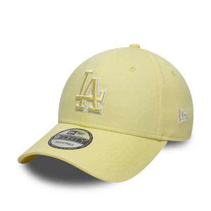 Pictured is this MLB Team Outline LA Dodgers 9FORTY cap in pastel yellow. 1
