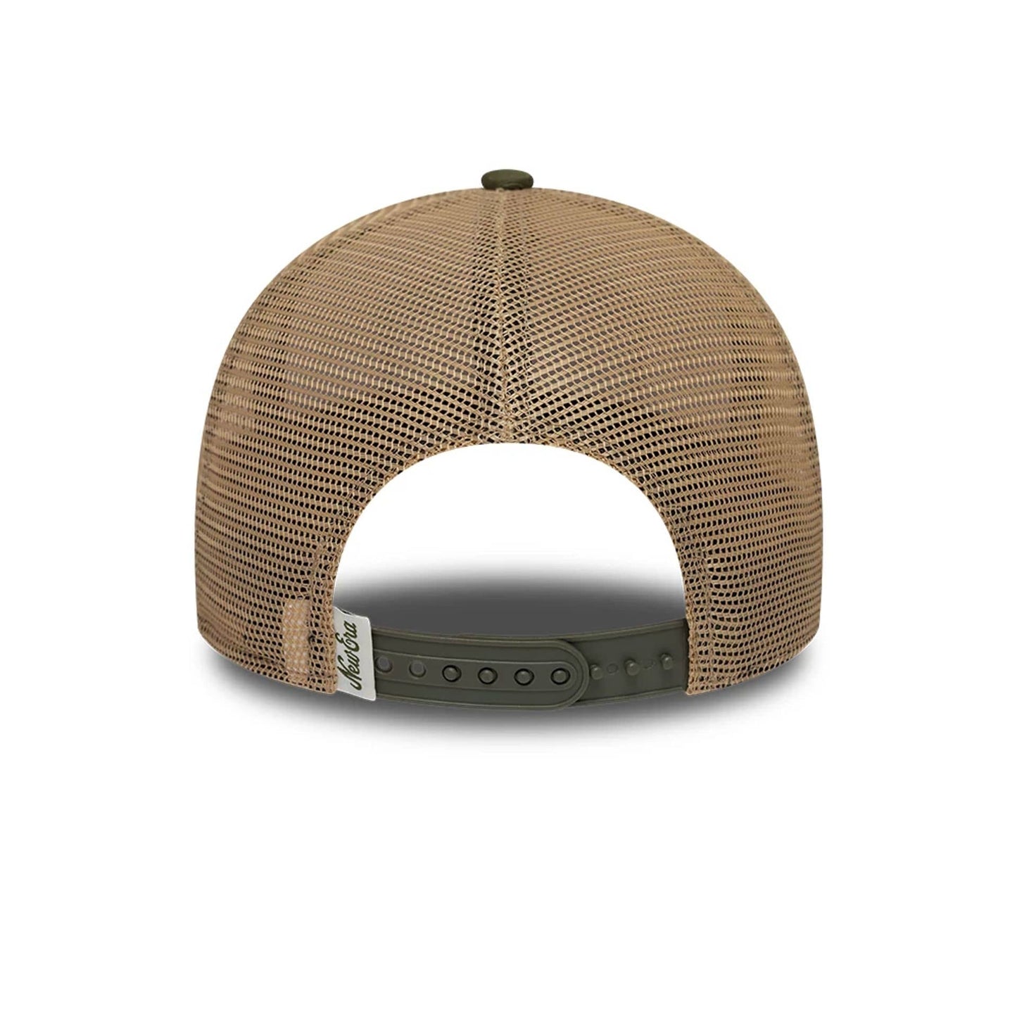 Pictured is this New Era 9FORTY M-Crown A-Frame Trucker cap in Dark Green. 4