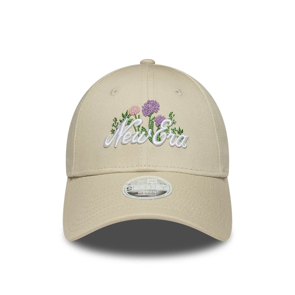 Pictured is this Womens New Era Beaded 9FORTY cap in light beige. 2