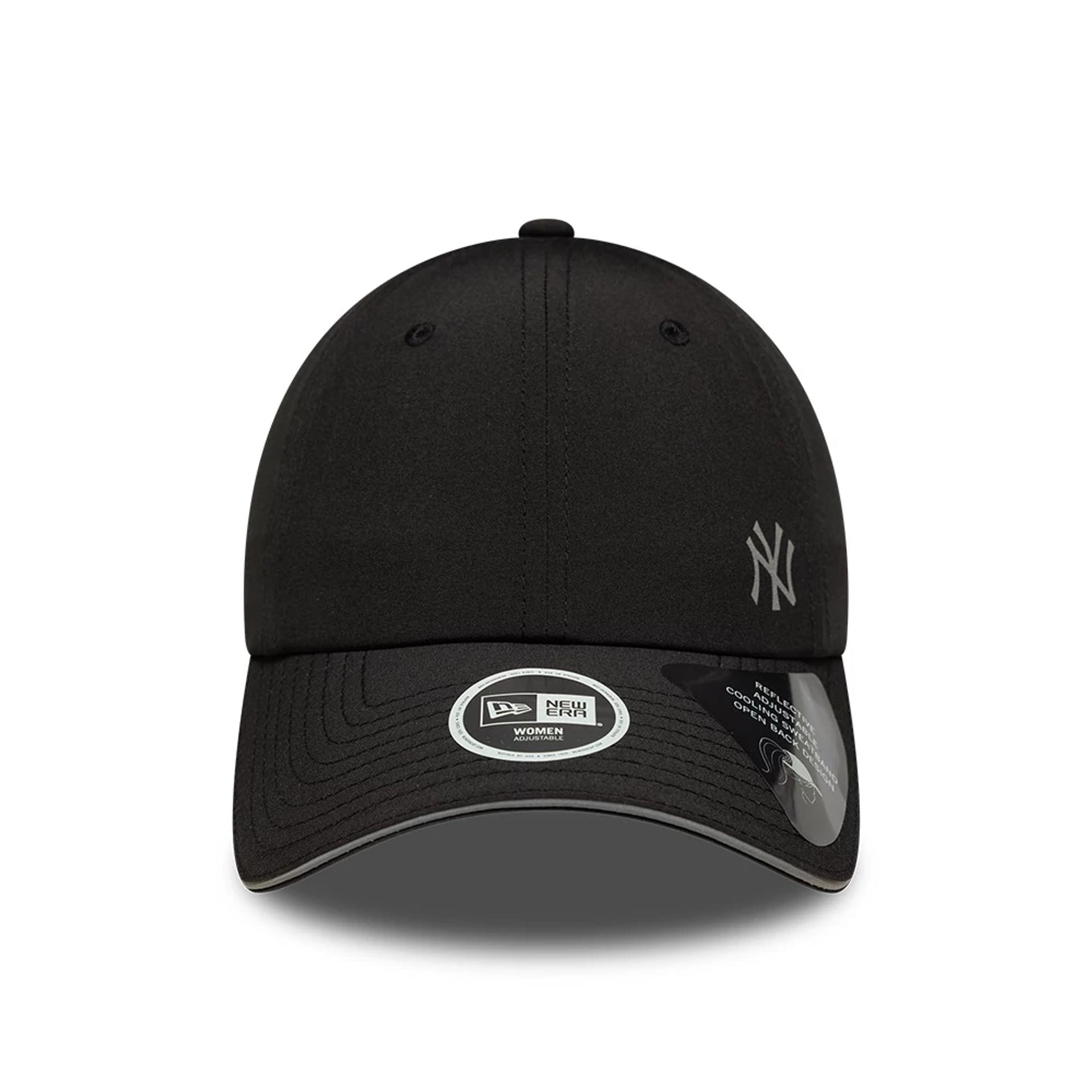 Pictured is this Womens MLB Open Mesh New York Yankees Pony Tail cap in black. 3