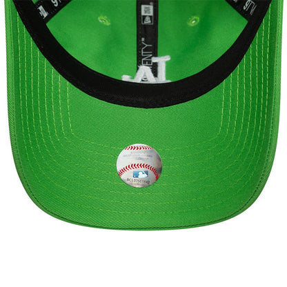Pictured is this Womens MLB League Essential LA Dodgers 9TWENTY cap in open green. 5