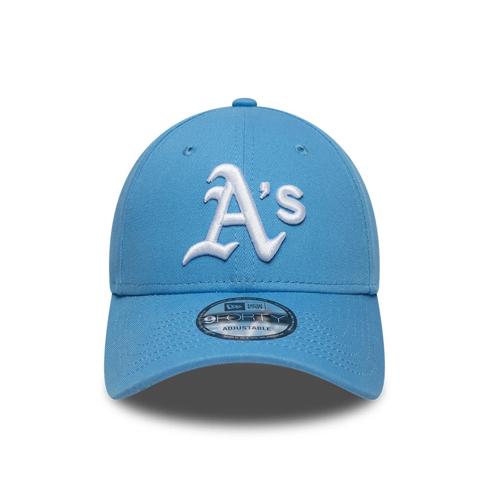 Pictured is this MLB League Essential Athletics 9FORTY cap in pastel blue. 2