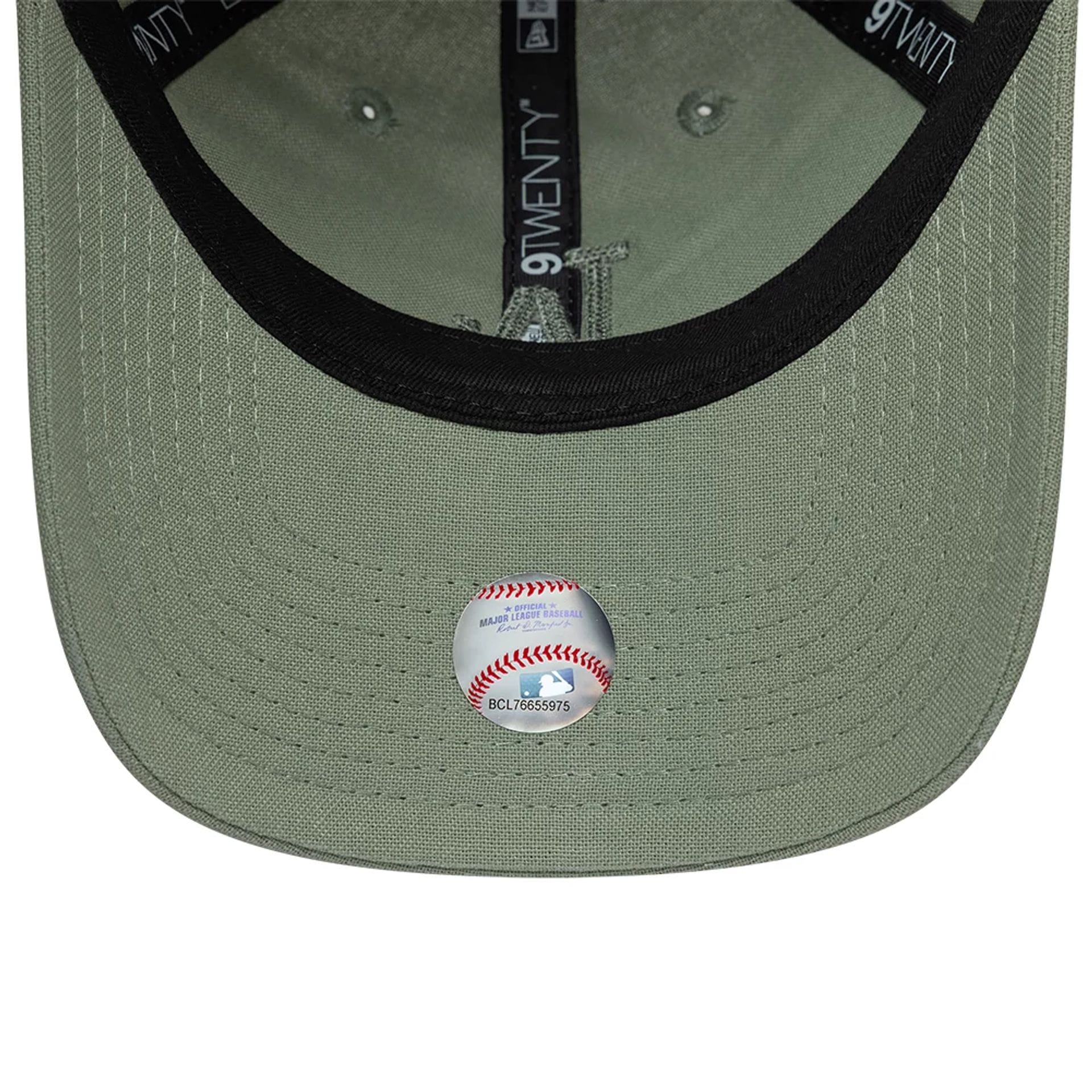 Pictured is this Womens MLB Linen LA Dodgers 9TWENTY cap in pastel green. 5