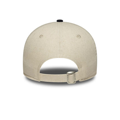 Pictured is this Womens New Era Linen 9TWENTY cap in Navy. 4