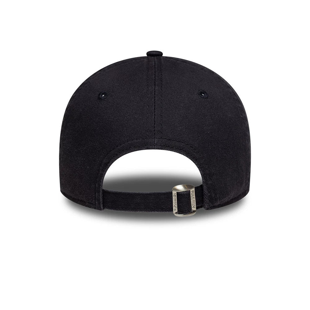 Pictured is this Womens New Era Slogan 9TWENTY cap in navy. 4