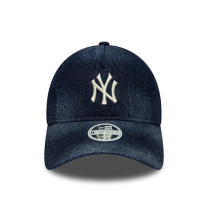 Pictured is this Womens MLB Denim New York Yankees 9TWENTY A-Frame cap in navy. 2