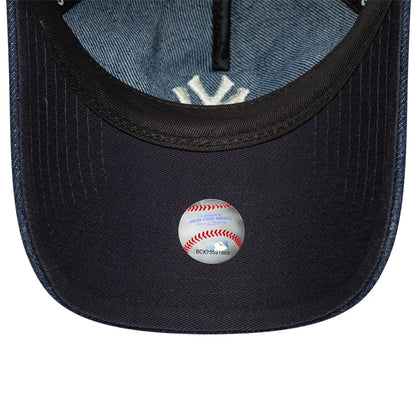 Pictured is this Womens MLB Denim New York Yankees 9TWENTY A-Frame cap in navy. 4
