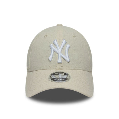Pictured is this Youth MLB Linen New York Yankees 9FORTY M-Crown cap in Cream. 2