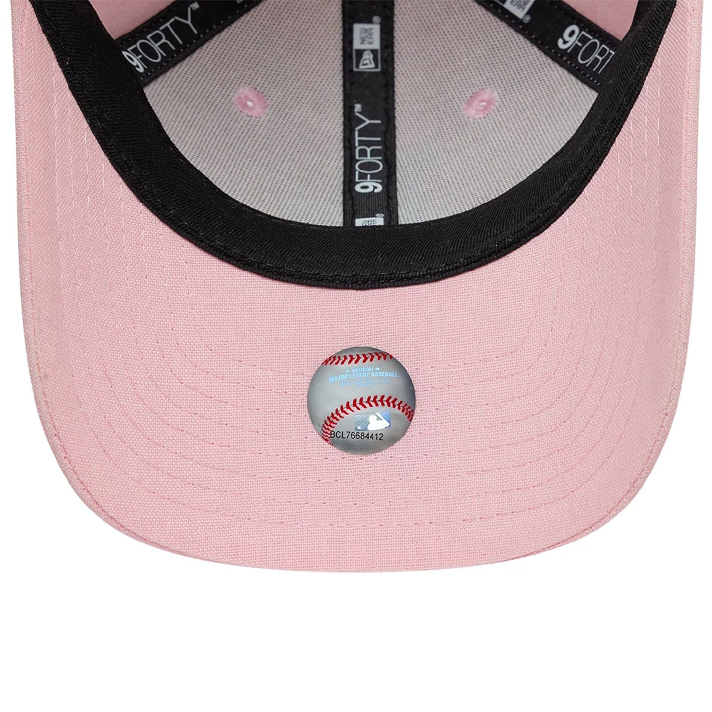 Pictured is this Youth MLB Linen LA Dodgers 9FORTY M-Crown cap in pastel pink. 5