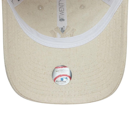 Pictured is this Womens MLB Linen New York Yankees 9TWENTY cap in light beige. 5