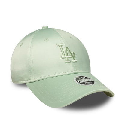 Pictured is this Womens MLB Satin Bow Back LA Dodgers 9FORTY cap in pastel green. 4