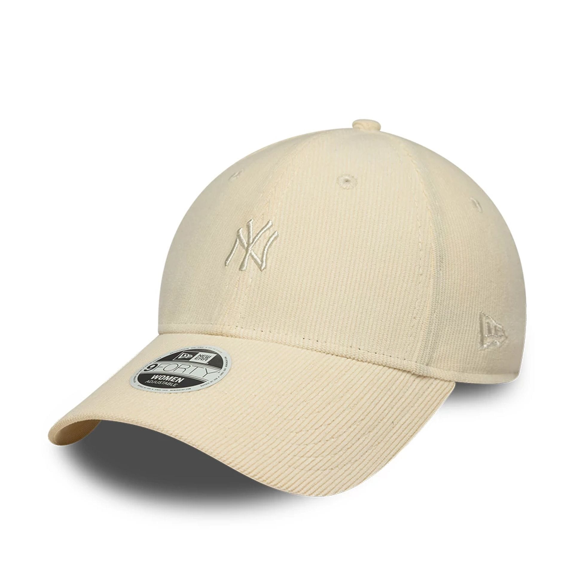 Pictured is this Womens MLB Cord New York Yankees 9FORTY cap in Cream. 1