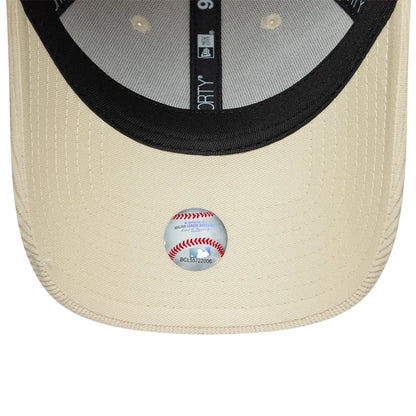 Pictured is this Womens MLB Cord New York Yankees 9FORTY cap in Cream. 5