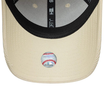 Pictured is this Womens MLB Cord Midi New York Yankees 9FORTY cap in Cream. 5
