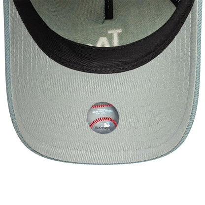 Pictured is this Womens MLB Denim LA Dodgers 9TWENTY A-Frame cap in Light Blue. 5