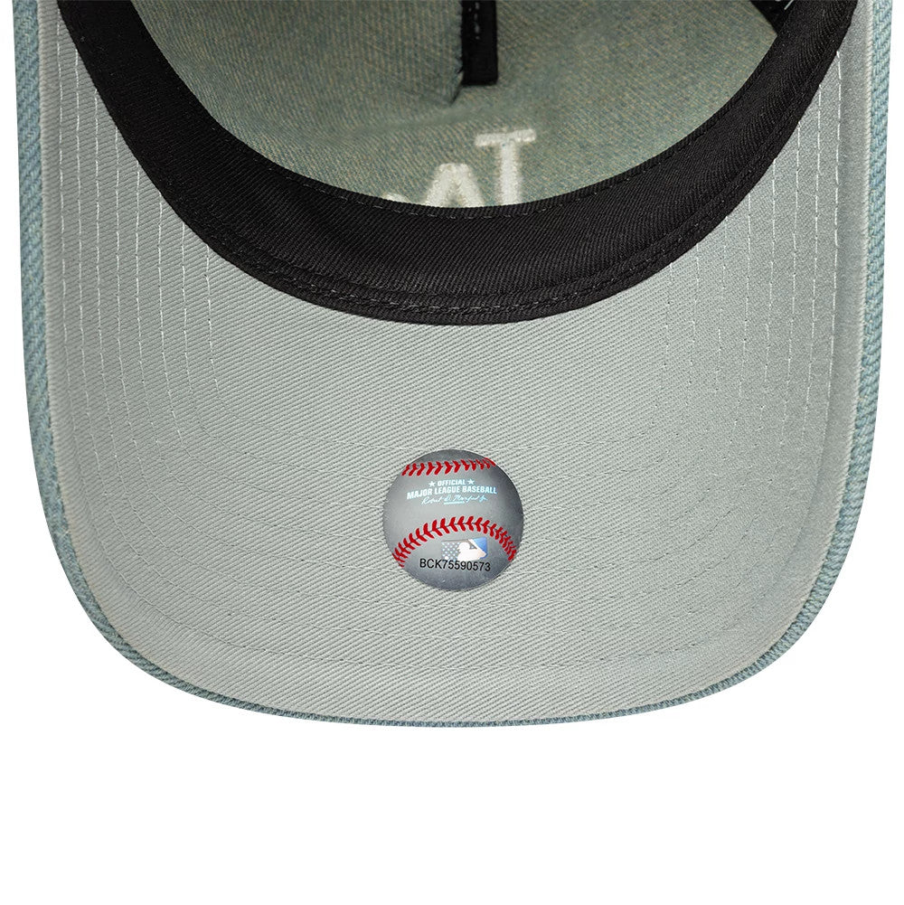 Pictured is this Womens MLB Denim LA Dodgers 9TWENTY A-Frame cap in Light Blue. 5