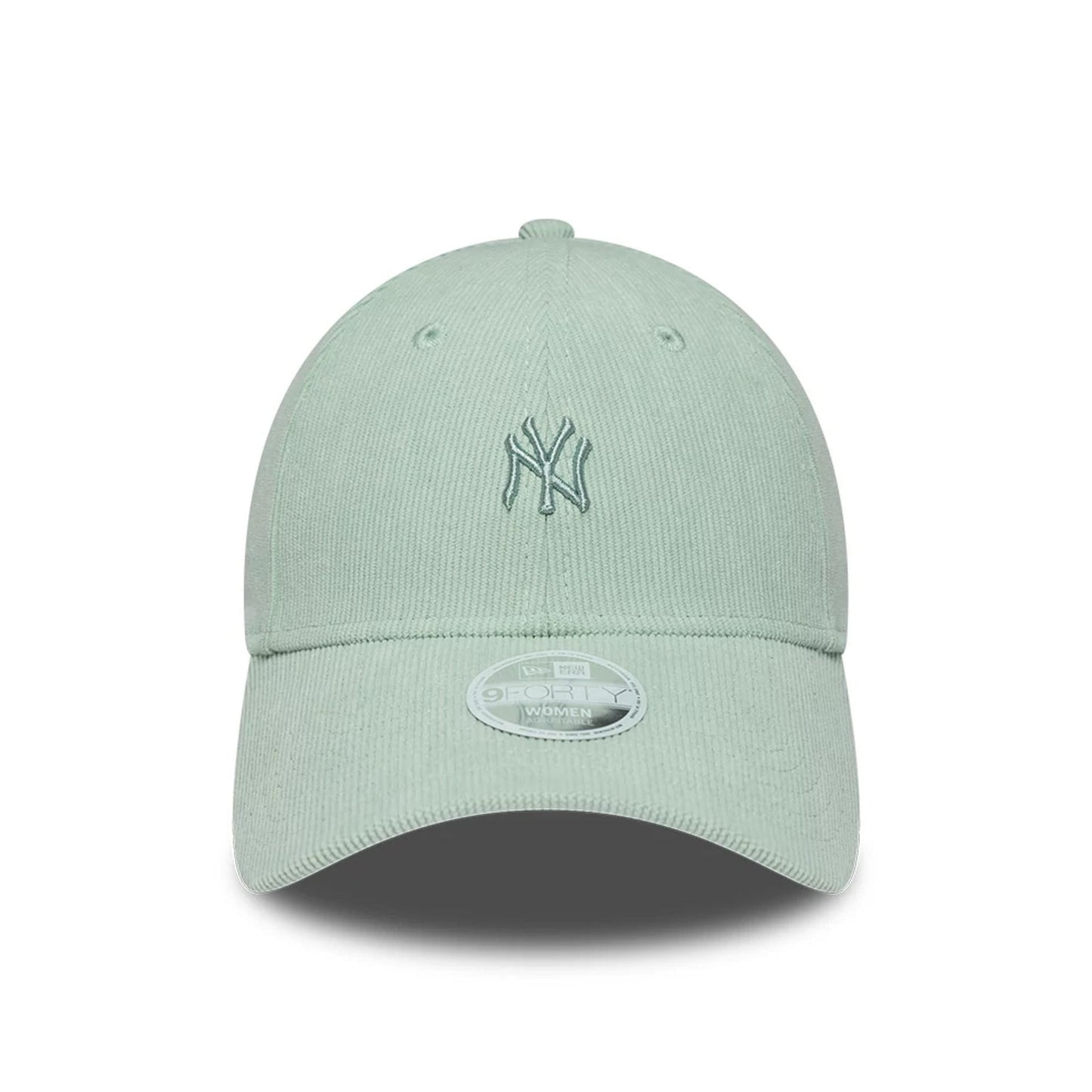 Pictured is this Womens MLB Cord New York Yankees 9FORTY cap in pastel green. 2