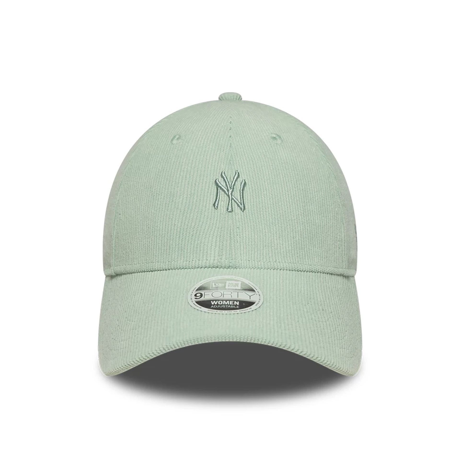 Pictured is this Womens MLB Cord New York Yankees 9FORTY cap in pastel green. 2