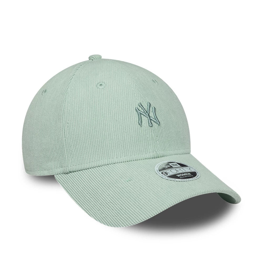 Pictured is this Womens MLB Cord New York Yankees 9FORTY cap in pastel green. 3