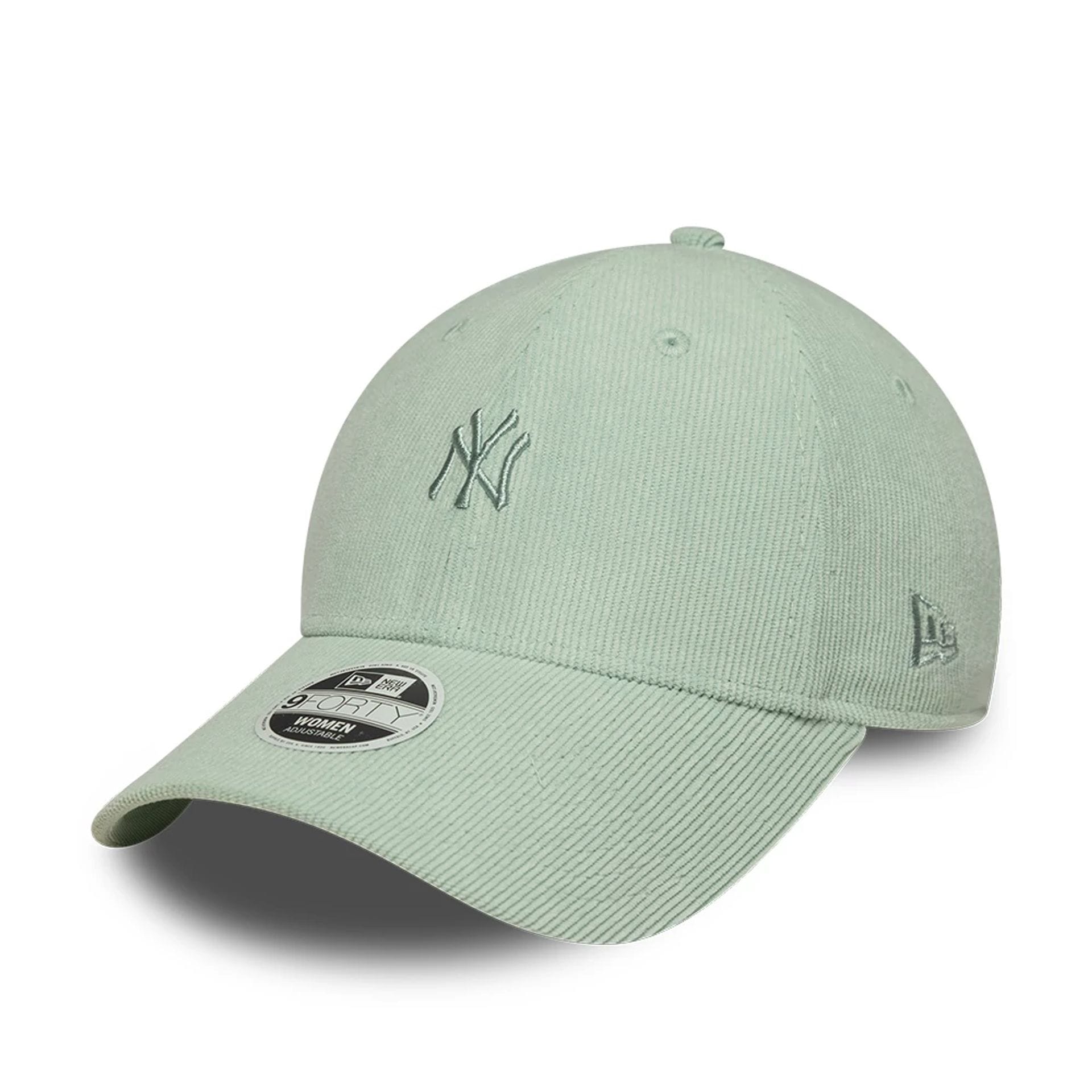Pictured is this Womens MLB Cord New York Yankees 9FORTY cap in pastel green. 1
