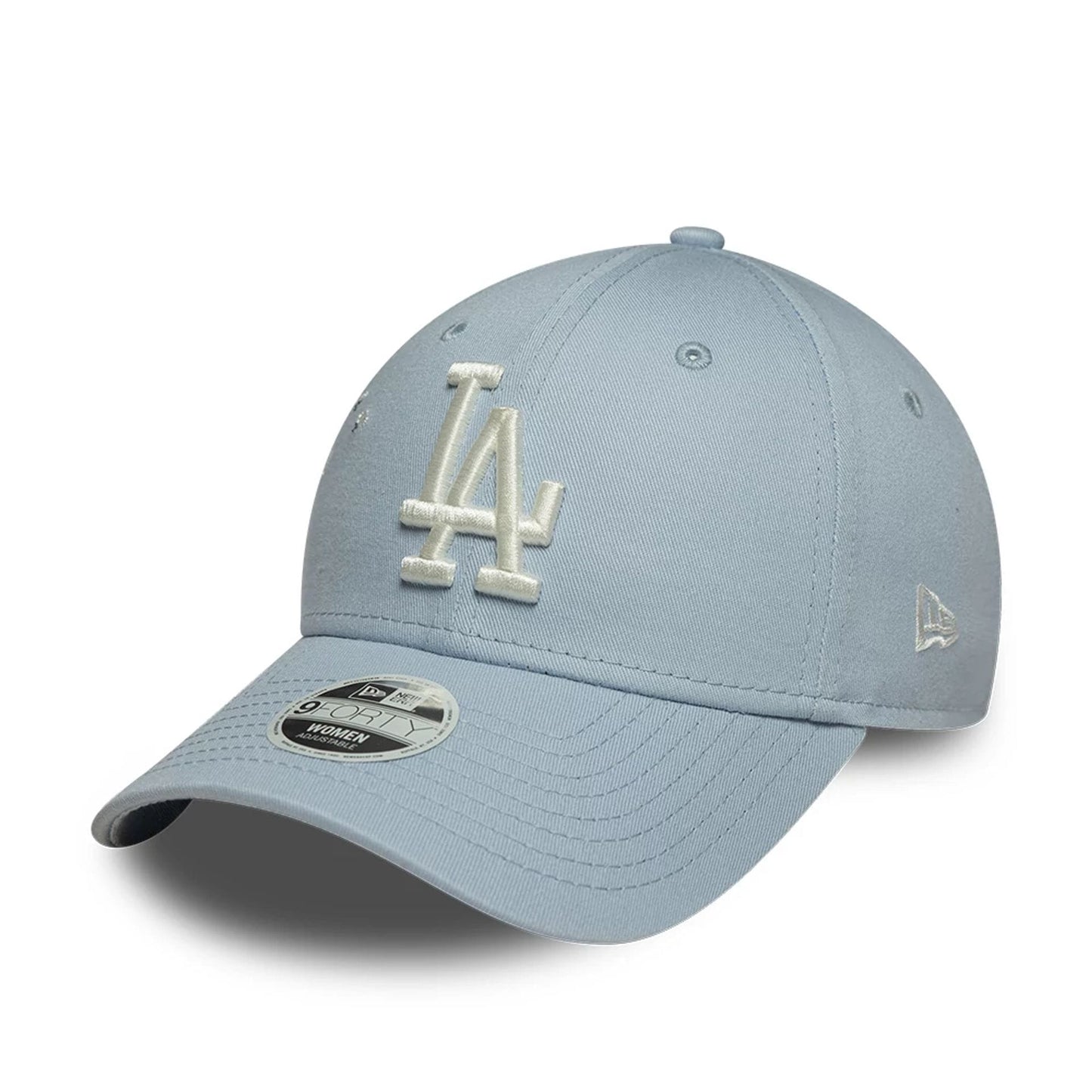 Pictured is this Womens MLB Floral Icon LA Dodgers 9FORTY cap in pastel blue. 3