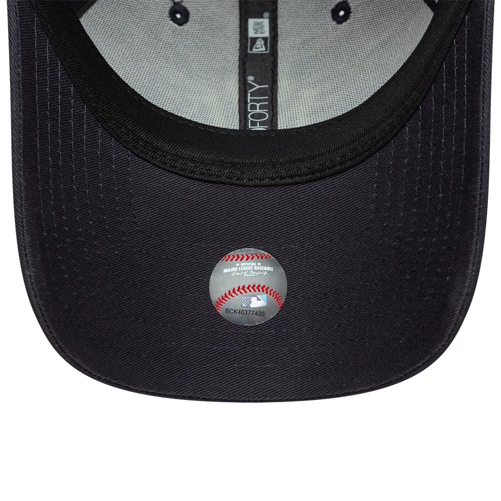 Pictured is this MLB League Essential New York Yankees 9FORTY cap in navy. 5