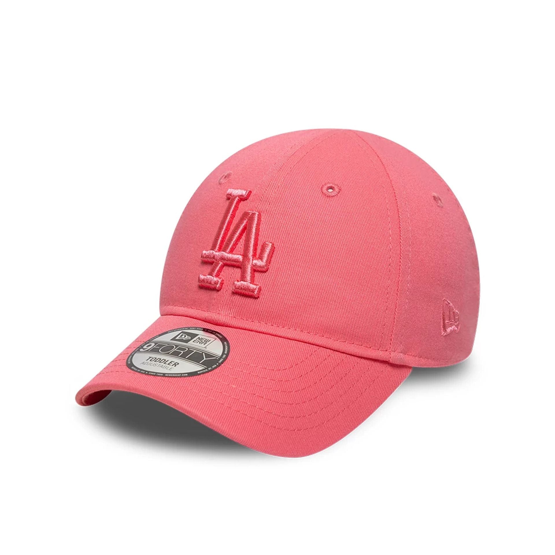 Pictured is this Toddler MLB League Essential LA Dodgers 9FORTY cap in pink. 1