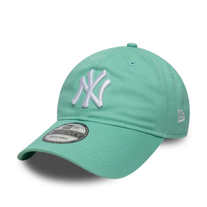 Pictured is this MLB League Essential New York Yankees 9TWENTY cap in pastel green. 1
