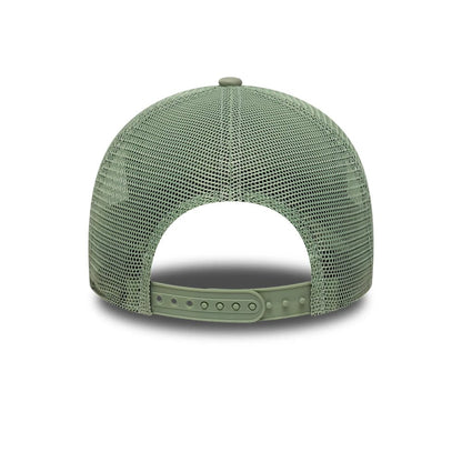 Pictured is this MLB Outline LA Dodgers 9FORTY E-Frame Trucker cap in pastel green. 4