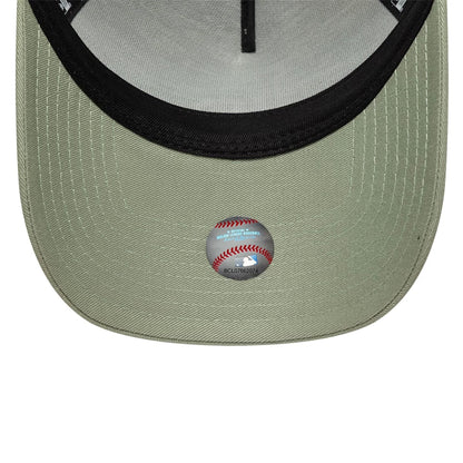 Pictured is this MLB Outline LA Dodgers 9FORTY E-Frame Trucker cap in pastel green. 5