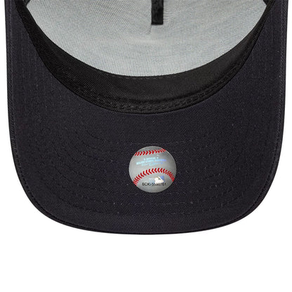 Pictured is this MLB Patch LA Dodgers 9FORTY M-Crown A-Frame Trucker cap in navy. 5
