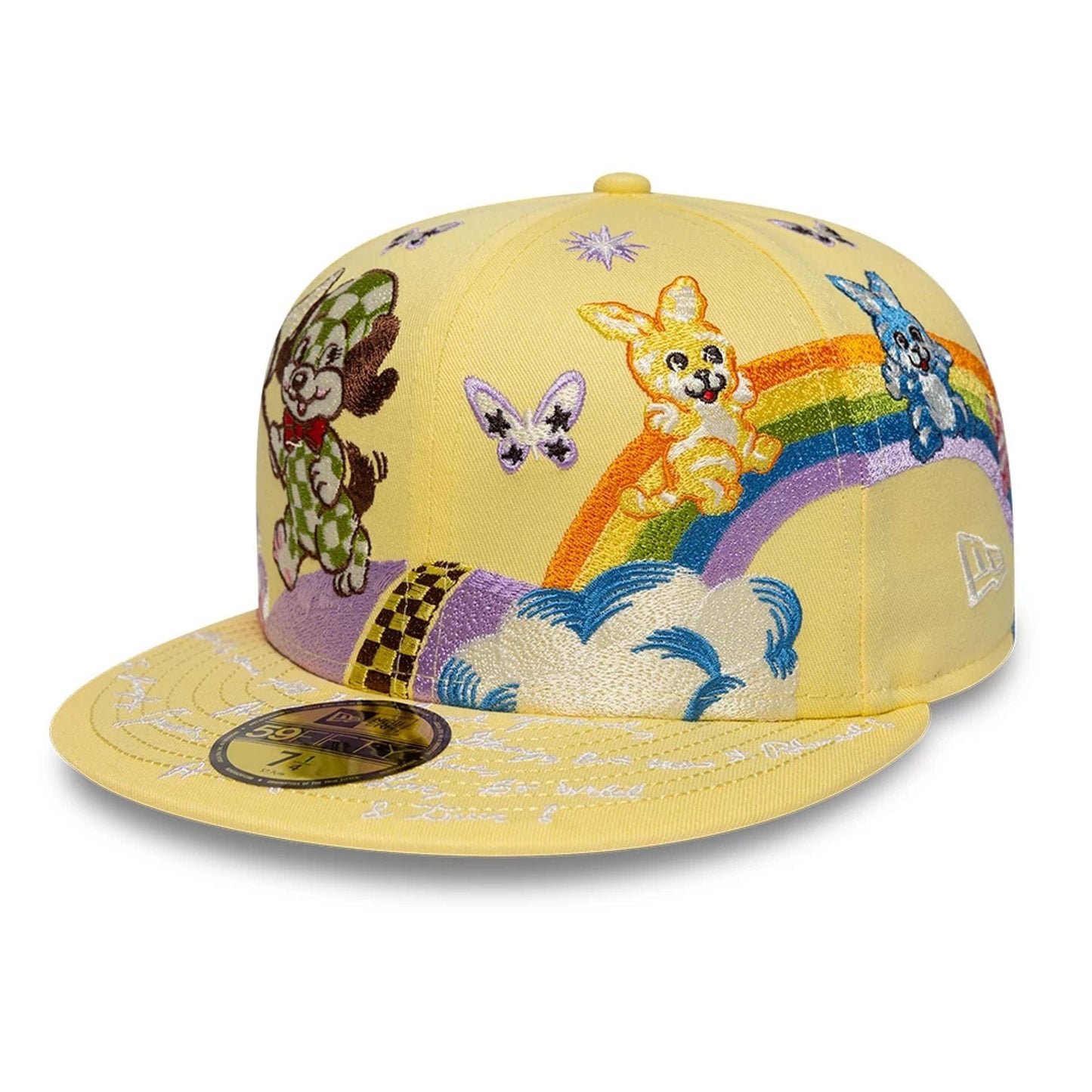 Pictured is this Kenzo X New Era  59FIFTY Fitted cap in pastel yellow. 1