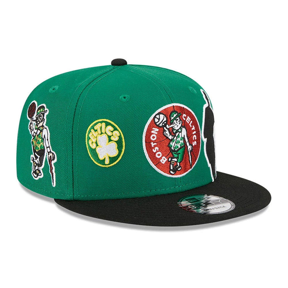 Pictured is this NBA Hardwood Classic All Star Game Boston Celtics 9FIFTY Snapback cap in green. 4